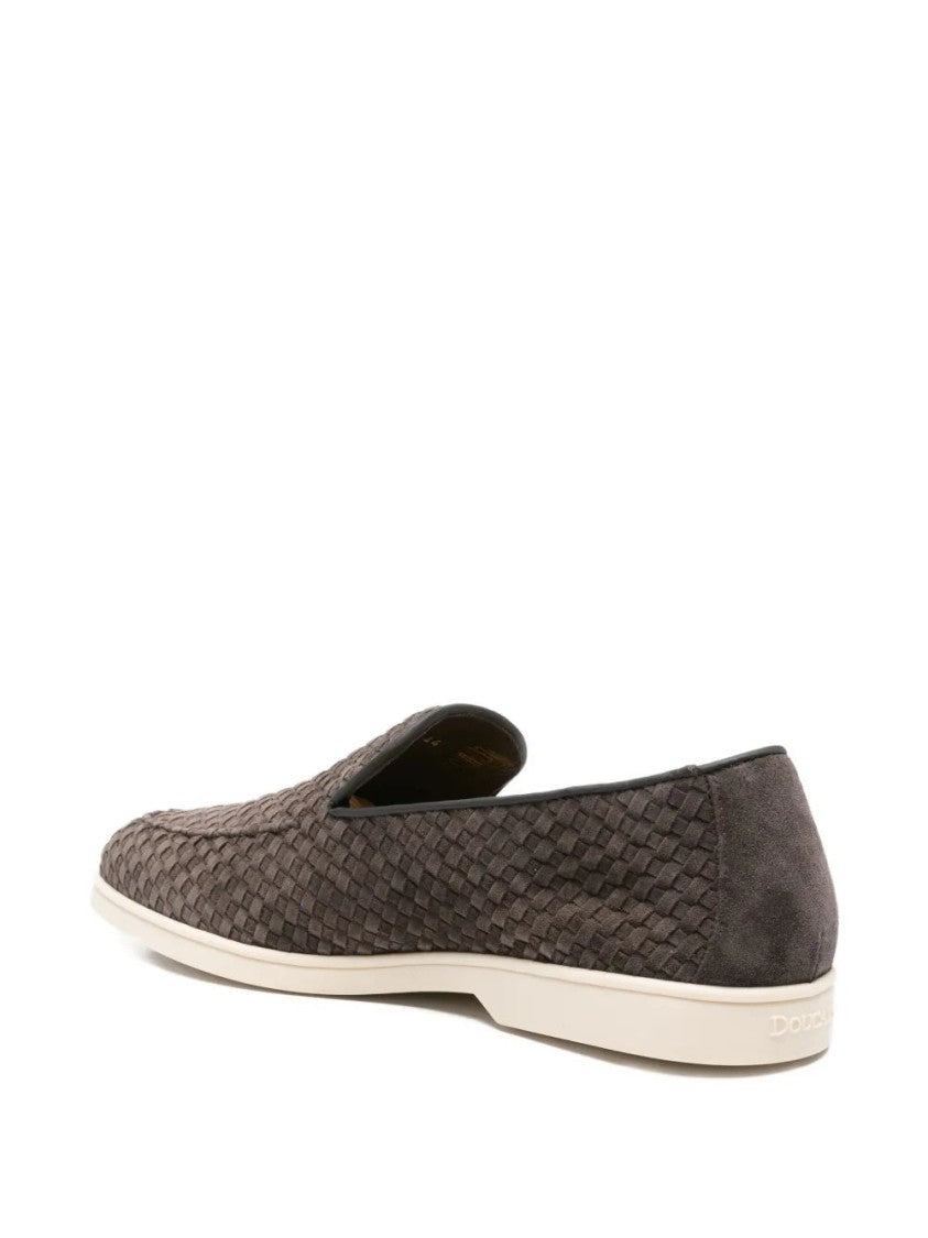 Doucal's Woven Suede Loafers
