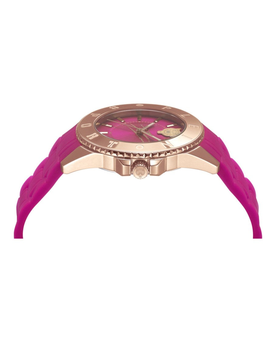 Plein Sport Quartz Movement Watch With Pink Guilloche Dial