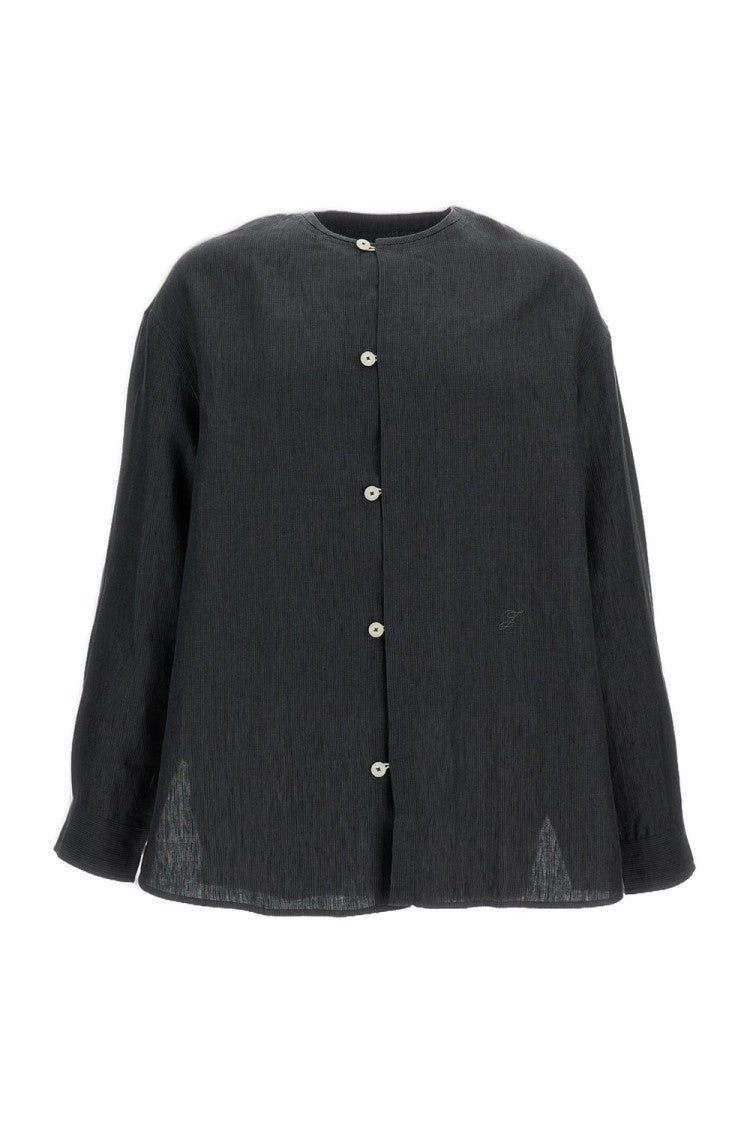 Jacquemus Grey La Chemise Pastro Linen Shirt