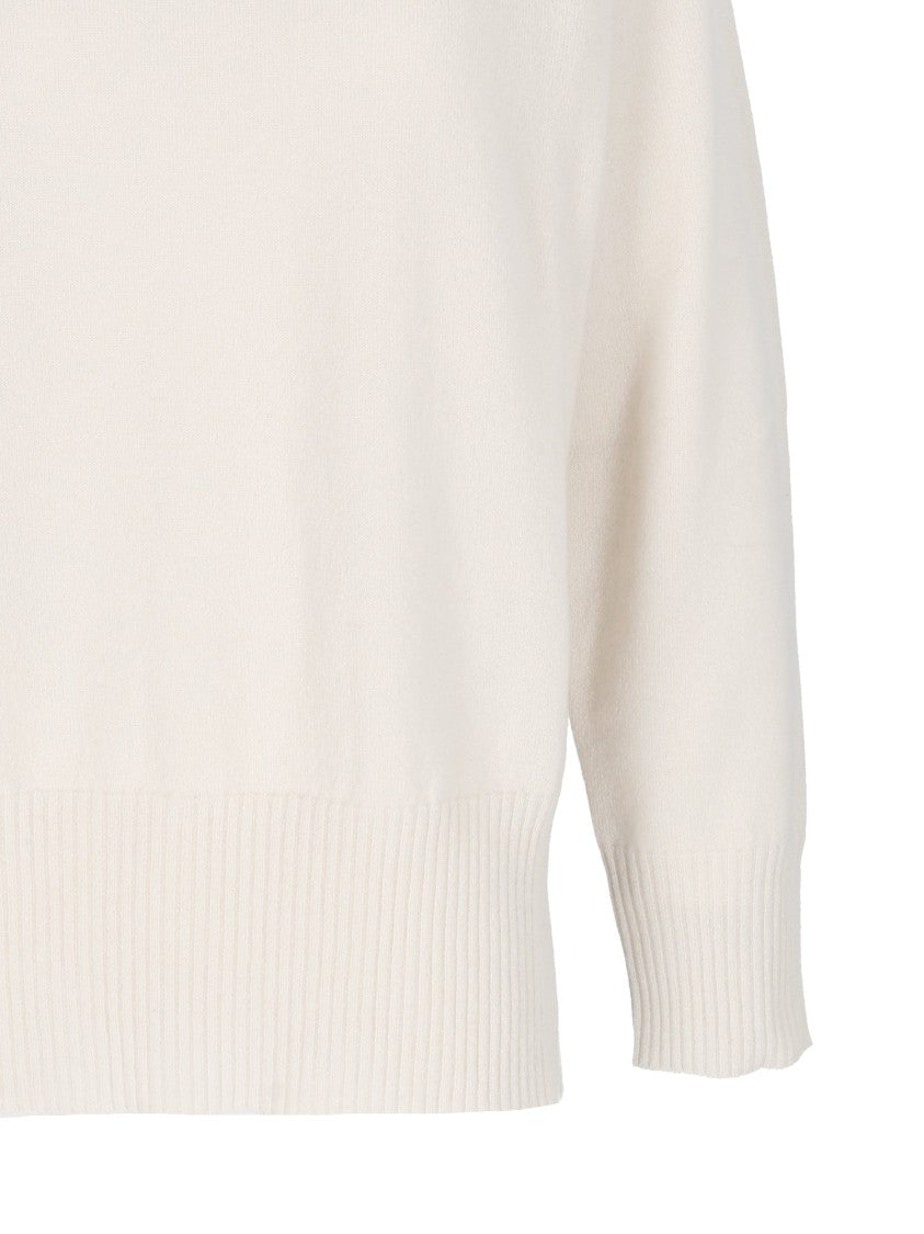 Kangra Cashmere Raglan Turtleneck Sweater With Side Slits