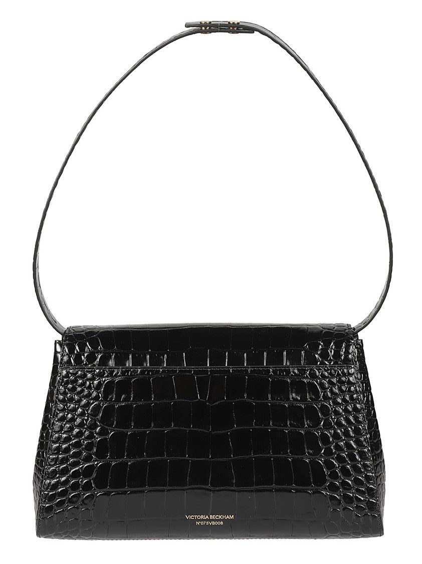 Victoria Beckham Dorian Trapeze Black Calfskin Shoulder Bag