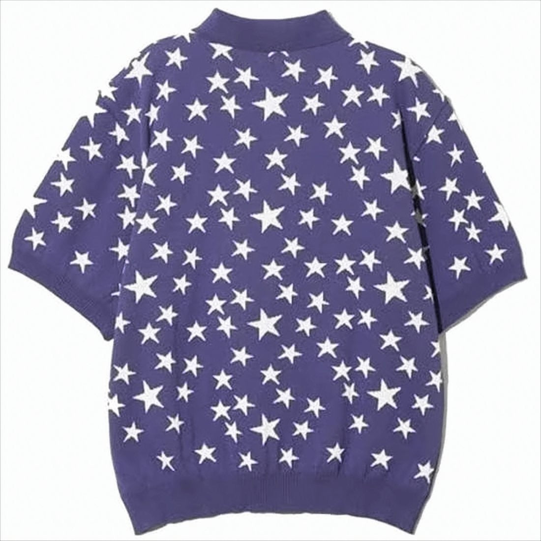 Needles Short-Sleeved Polo Shirt With Star Pattern And Classic Collar