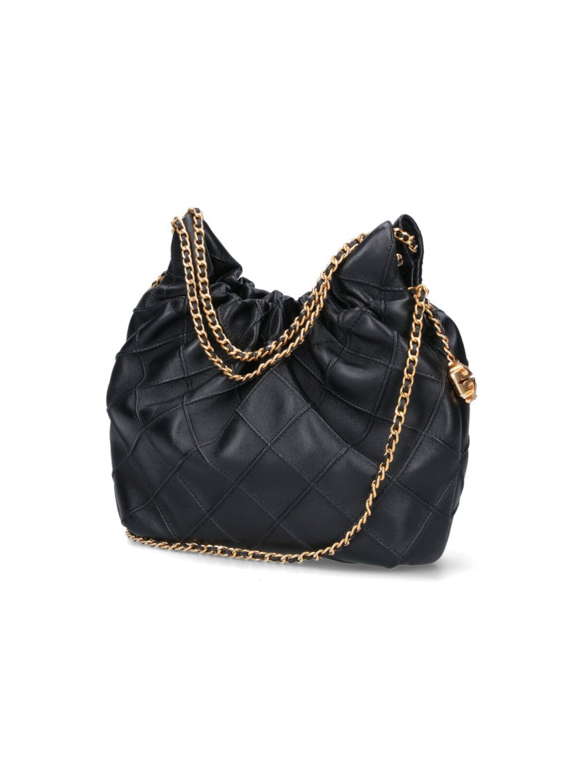 Tory Burch Black Fleming Quilted Lambskin Mini Bag