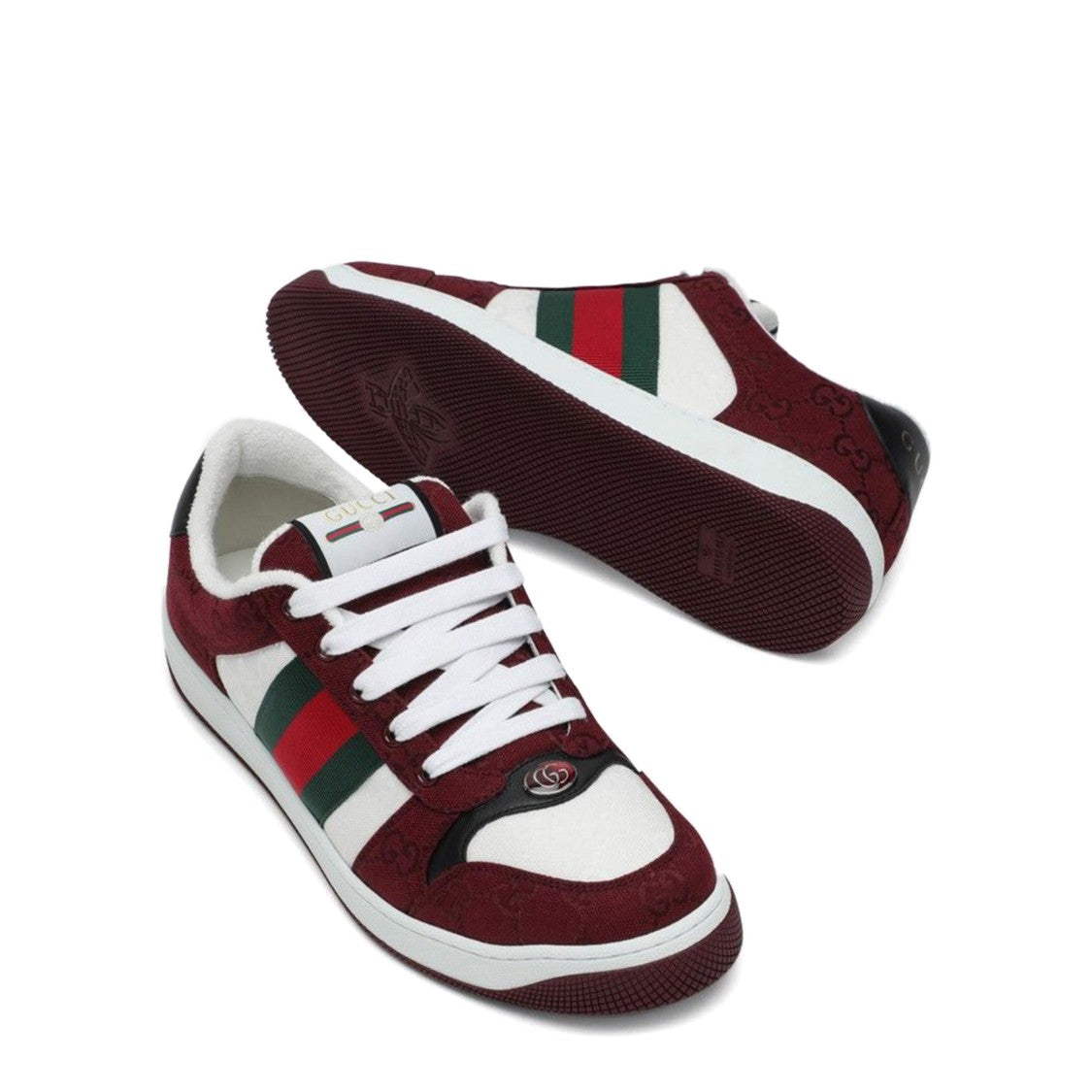 Gucci Burgundy Screener Gg Sneakers