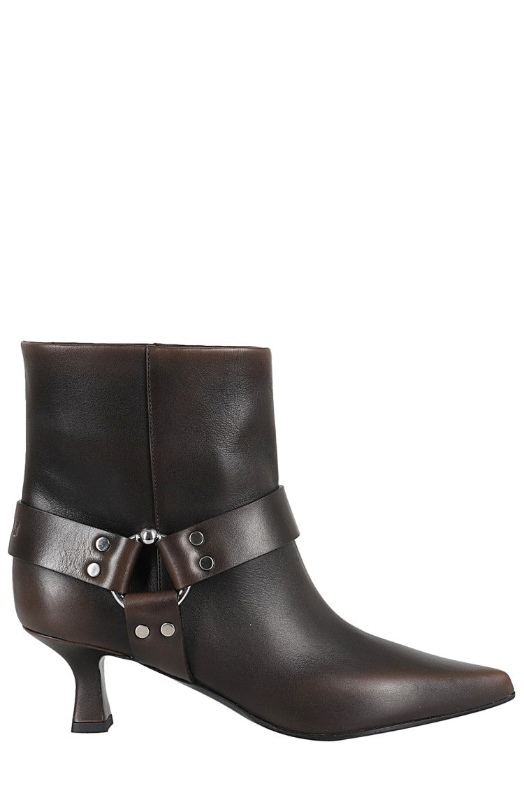 3Juin Pointed Toe Ankle Boot With Strap Detail
