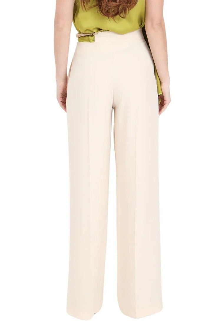 Simona Corsellini Beige Stretch Trousers With High Waist