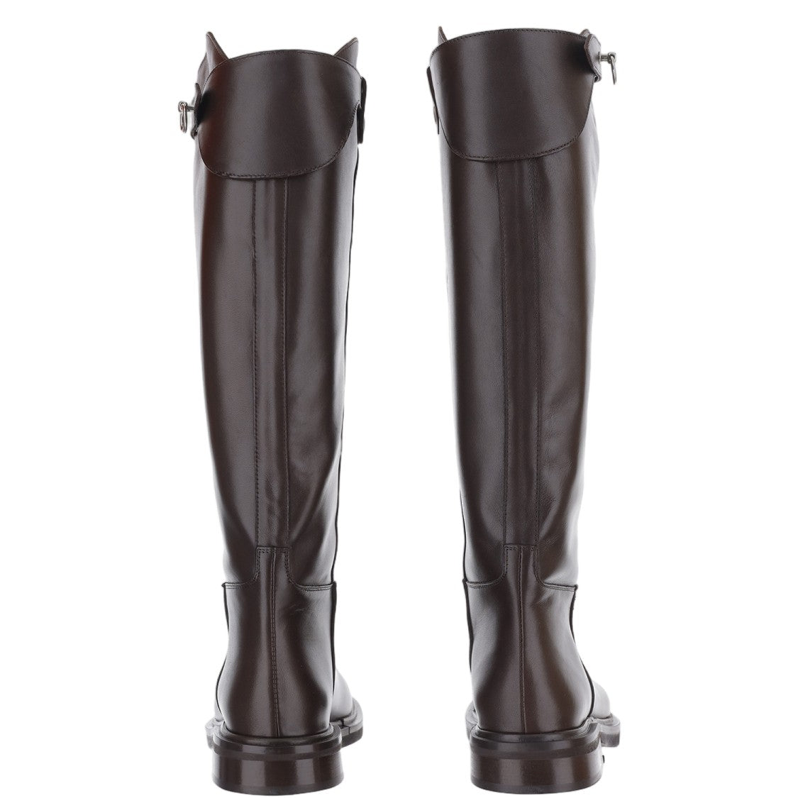 Poeve Black Polished Leather Tall Boots