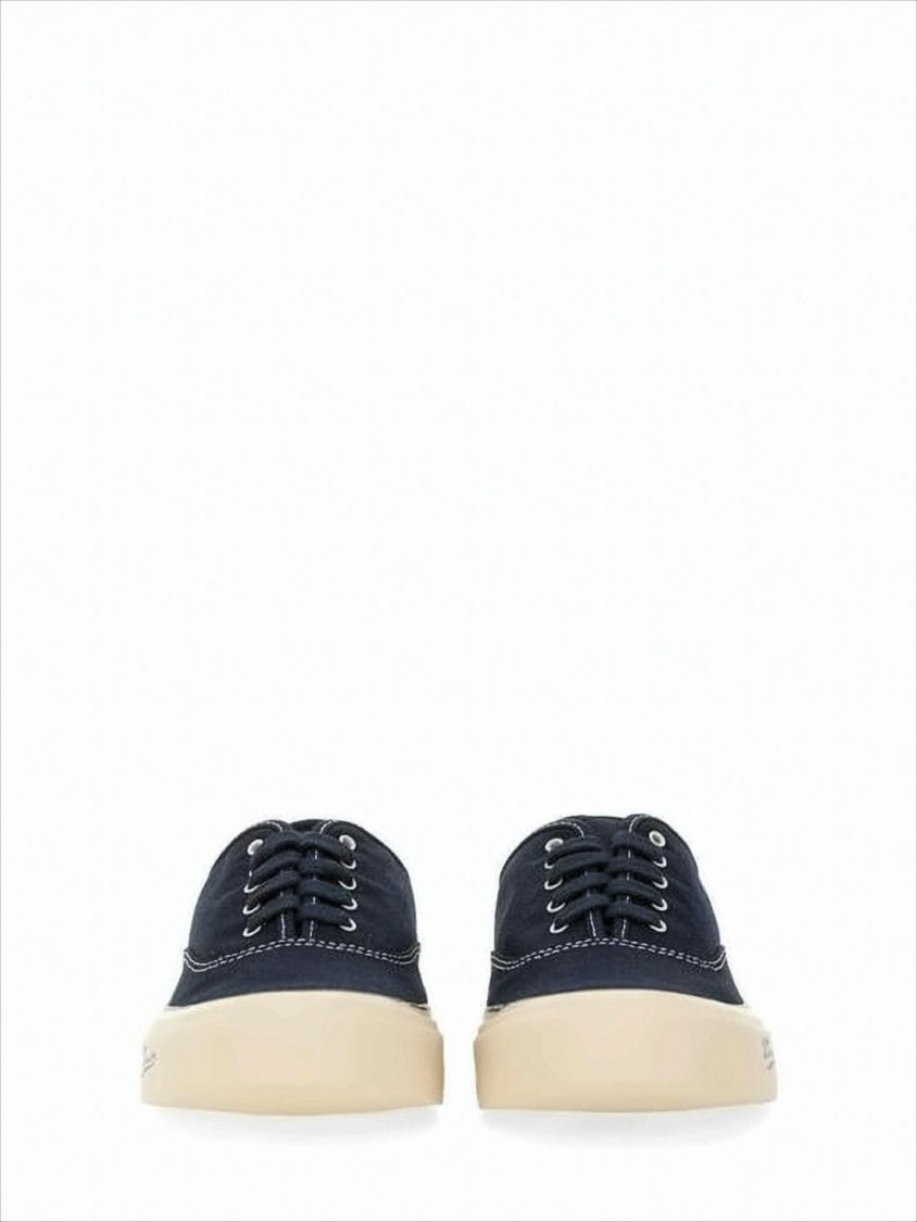 Visvim Canvas Upper Sneakers With Contrasting White Details