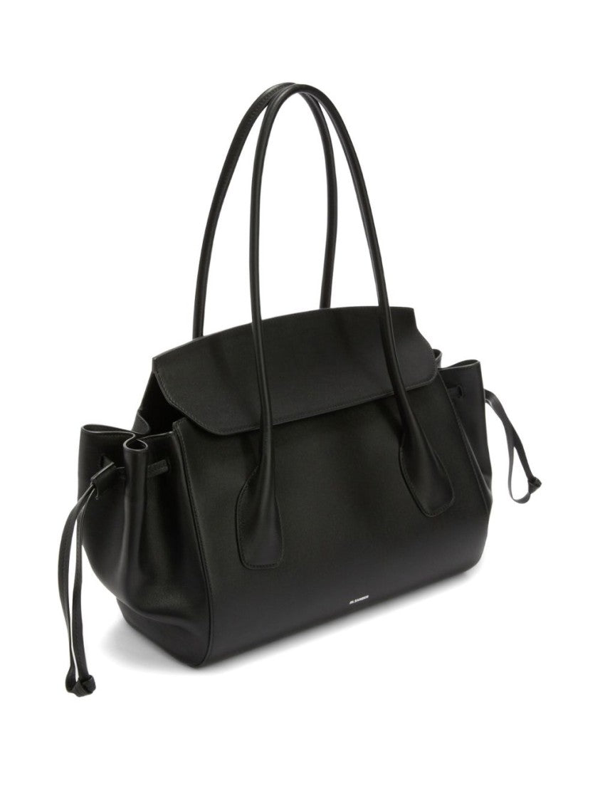 Jil Sander Structured Smooth Leather Shoulder Bag