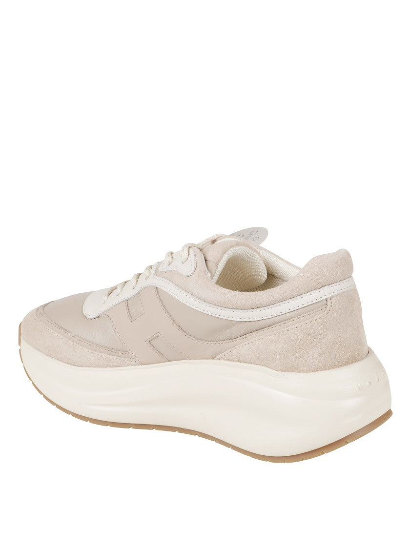 Hogan Minimalist Sneakers With Light Beige Upper
