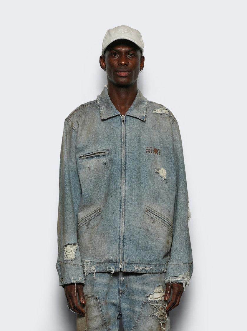 Mm6 By Maison Margiela Sports Jacket Medium Blue