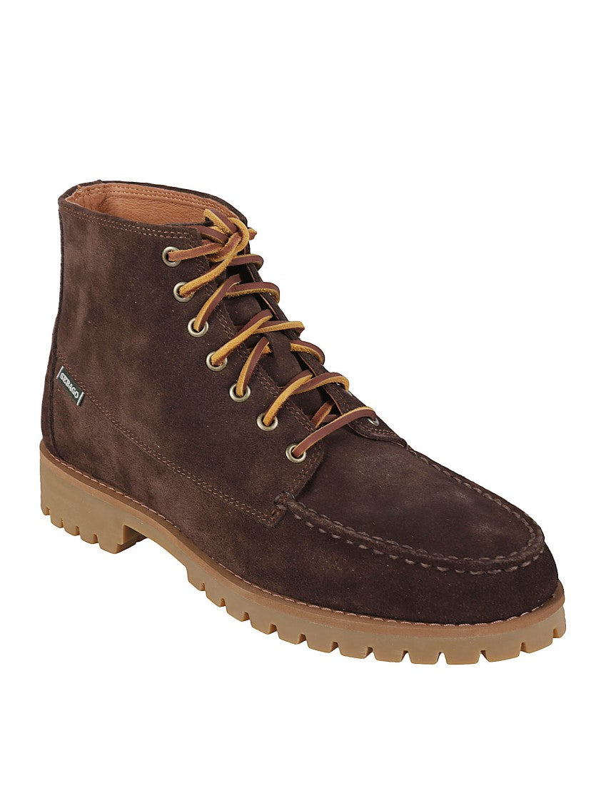 Sebago Parker Rugged Calfskin Lace-Up Ankle Boots