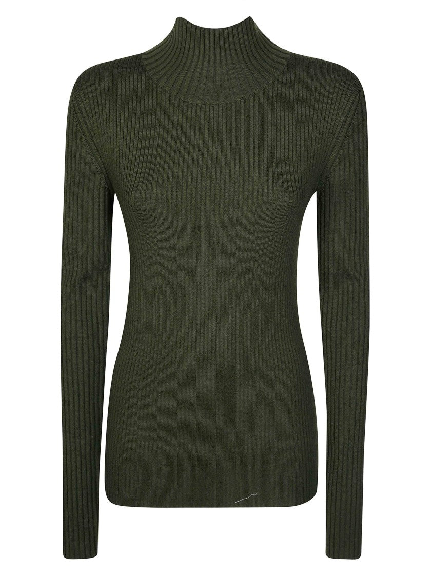Victoria Beckham Ribbed High-Neck Sweater
