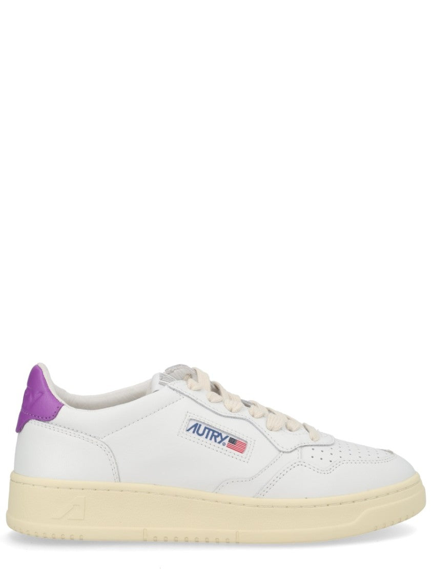 Autry Medalist Low Purple Leather Accent Sneakers
