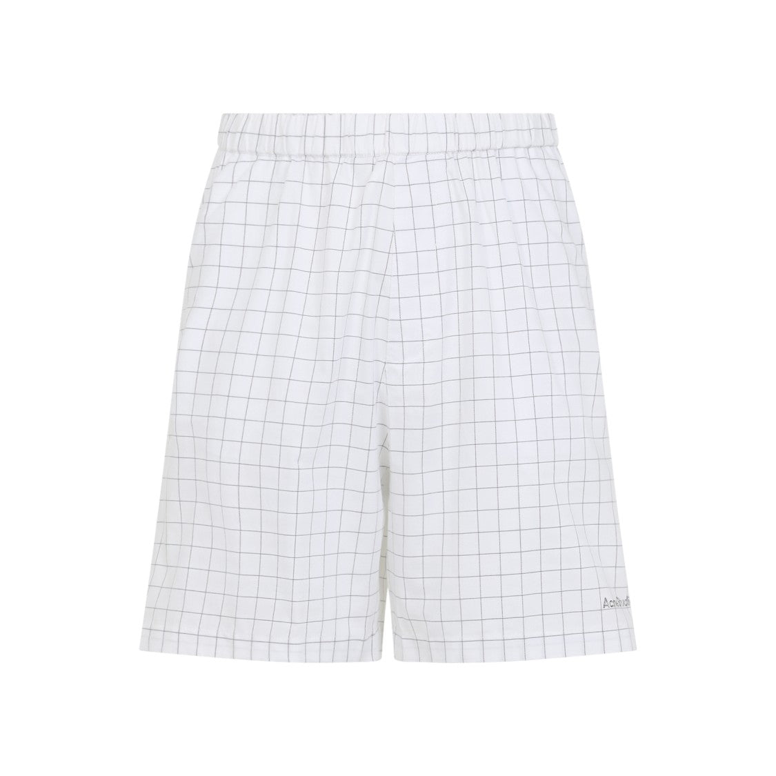 Acne Studios Bermudas With Elastic Waistband And Subtle Grid Pattern