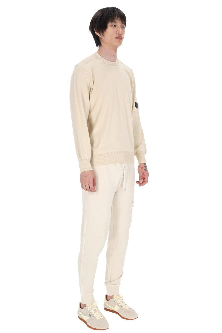 C.P. Company Beige Boston Cotton Crewneck Sweater