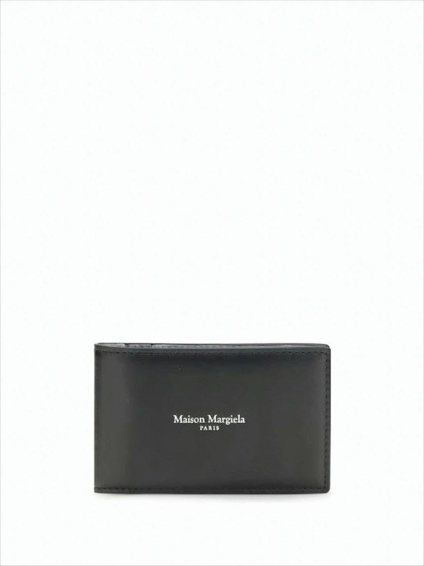 Maison Margiela Rectangular Smooth Leather Wallet With Subtle Stitching