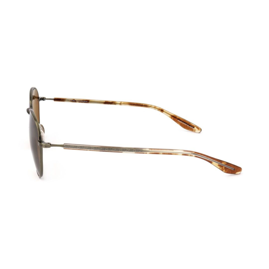 Barton Perreira Bp0034 520Bm Round Frame Sunglasses With Tortoiseshell Details