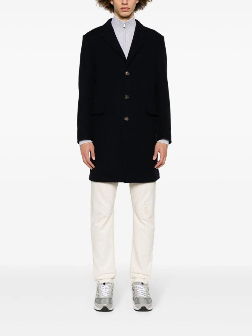 Eleventy Felted Single-Breasted Coat