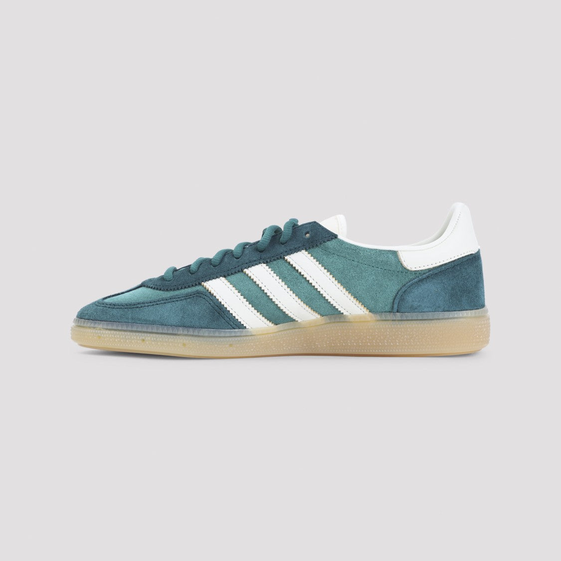 Adidas Muted Teal Sneakers With White Stripes