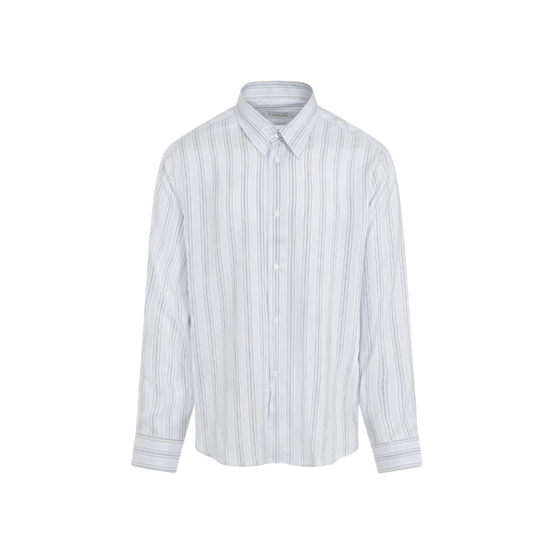 Lanvin Fitted Light Blue Silk Shirt
