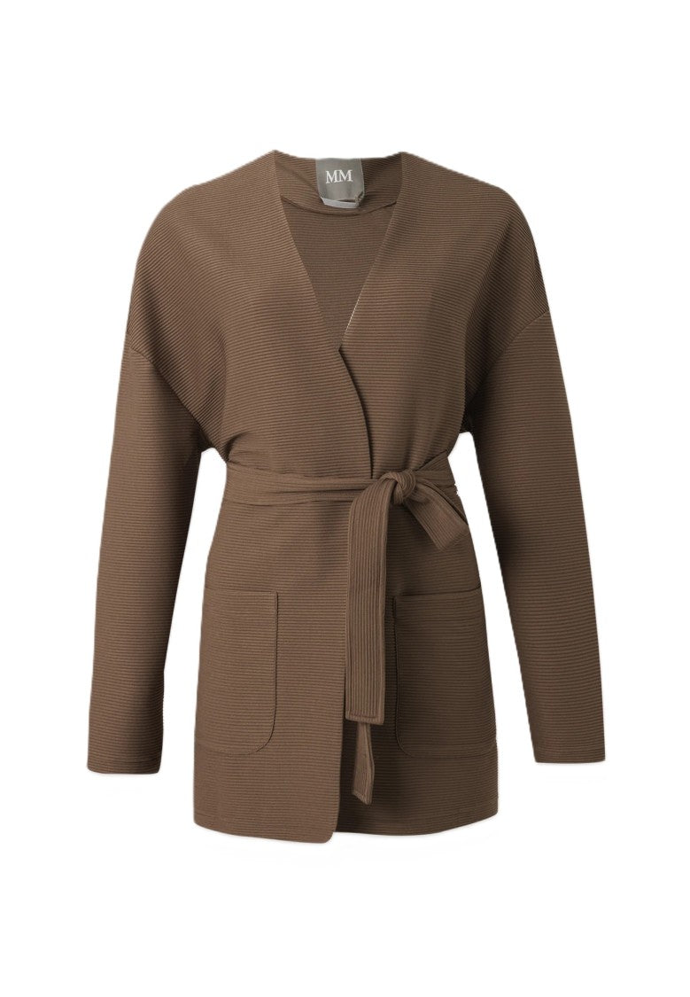 Max Mara Ribbed Knit Jacket With Tailored Silhouette And Belt