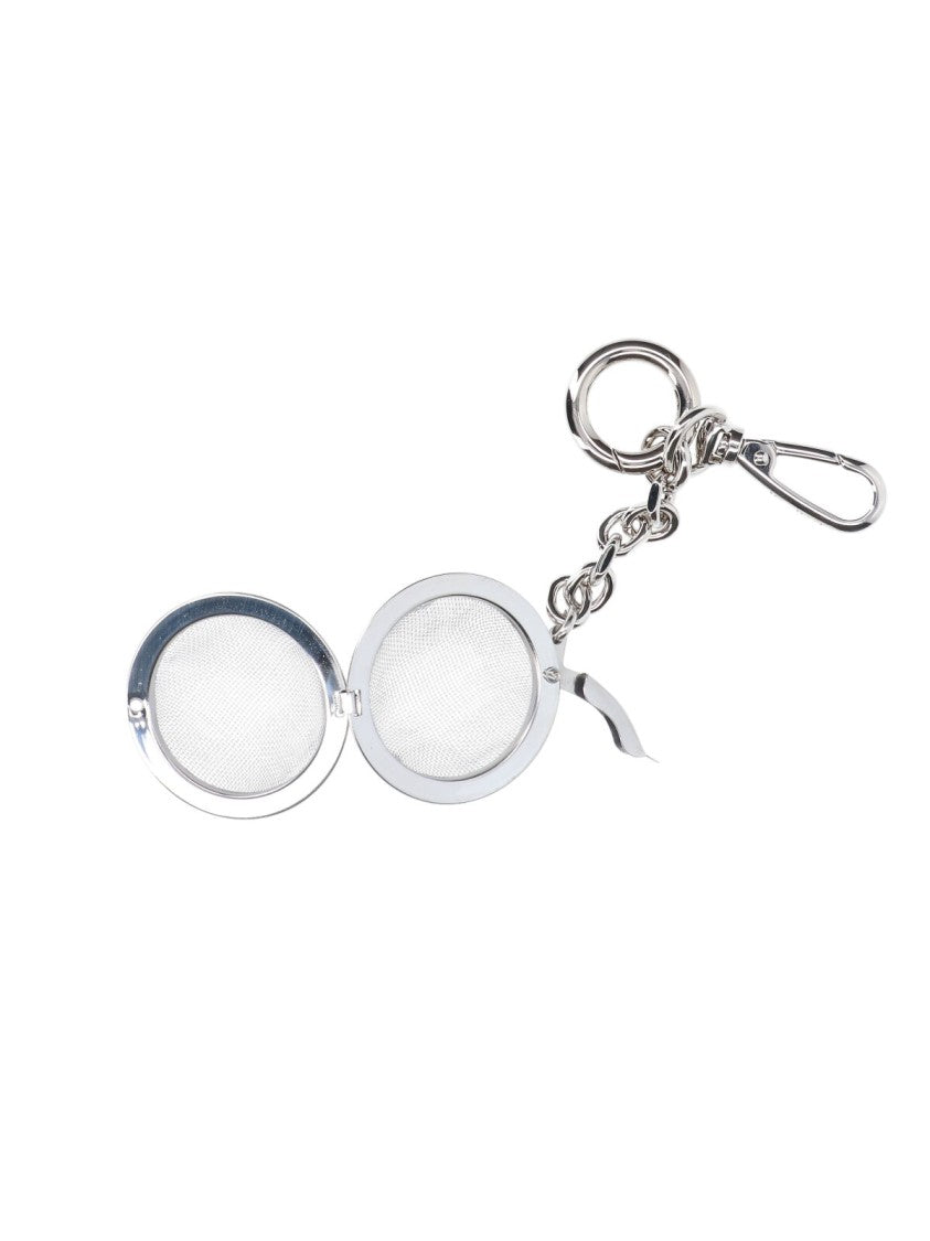 Maison Margiela Silver-Tone Tea Infuser Keychain Charm