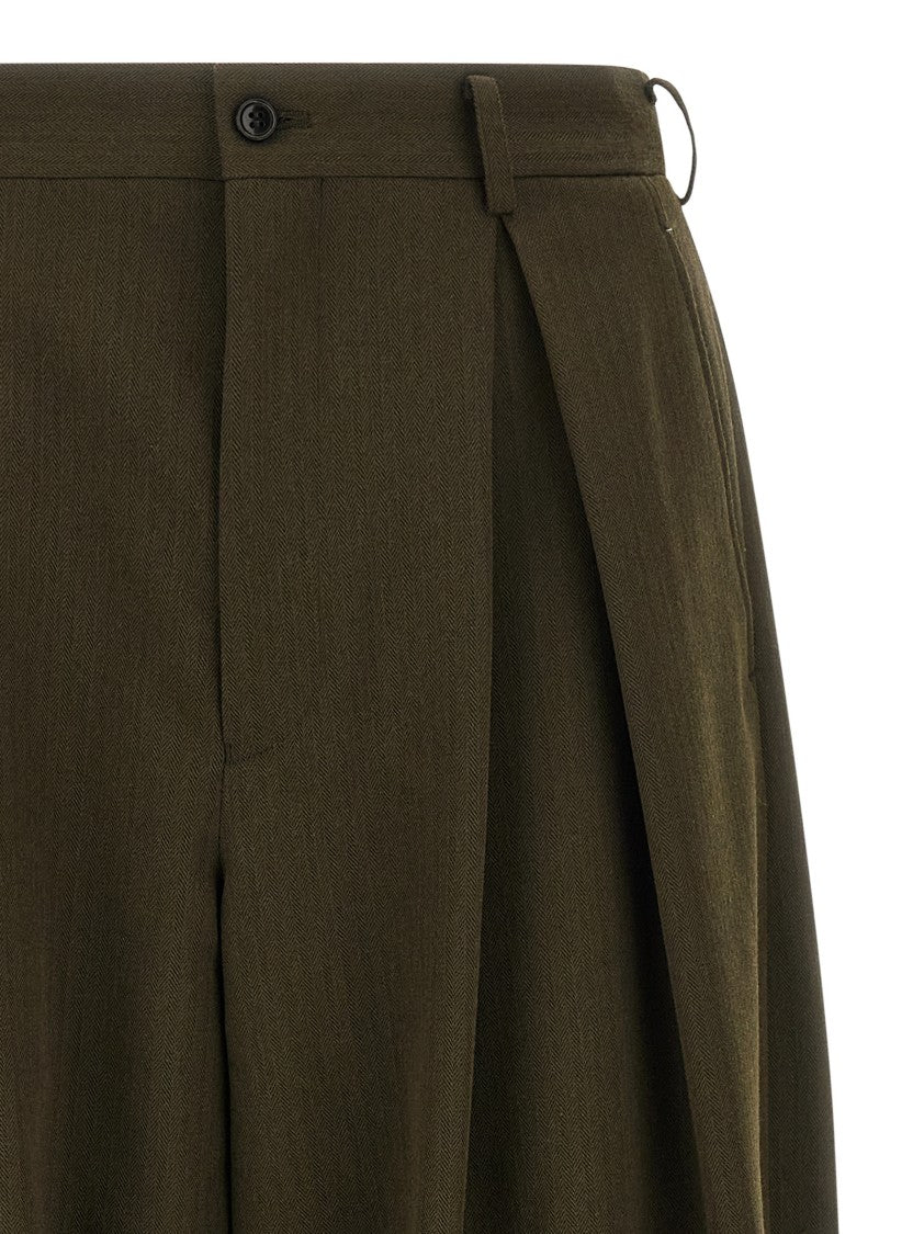 Comme Des Garçons Herringbone Wool Pants