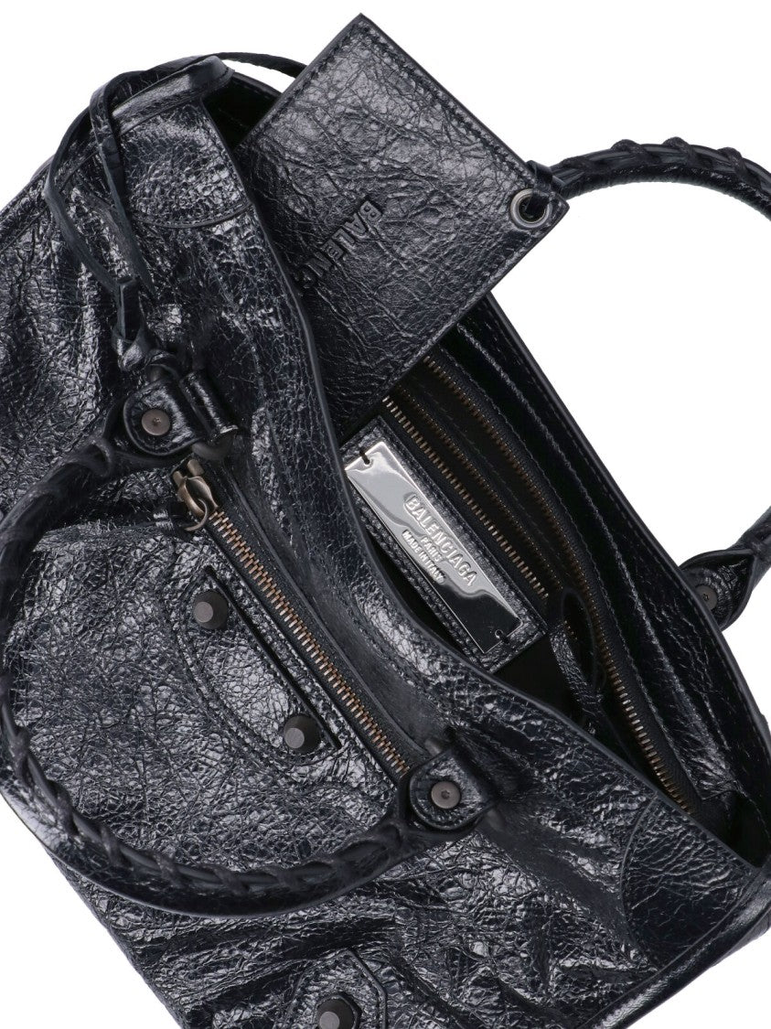 Balenciaga Black Le City Small Arena Lambskin Shoulder Bag