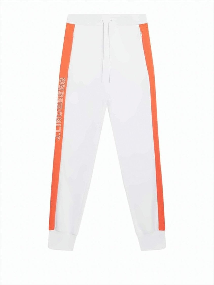 J Lindeberg Track Pants With Orange Side Stripes