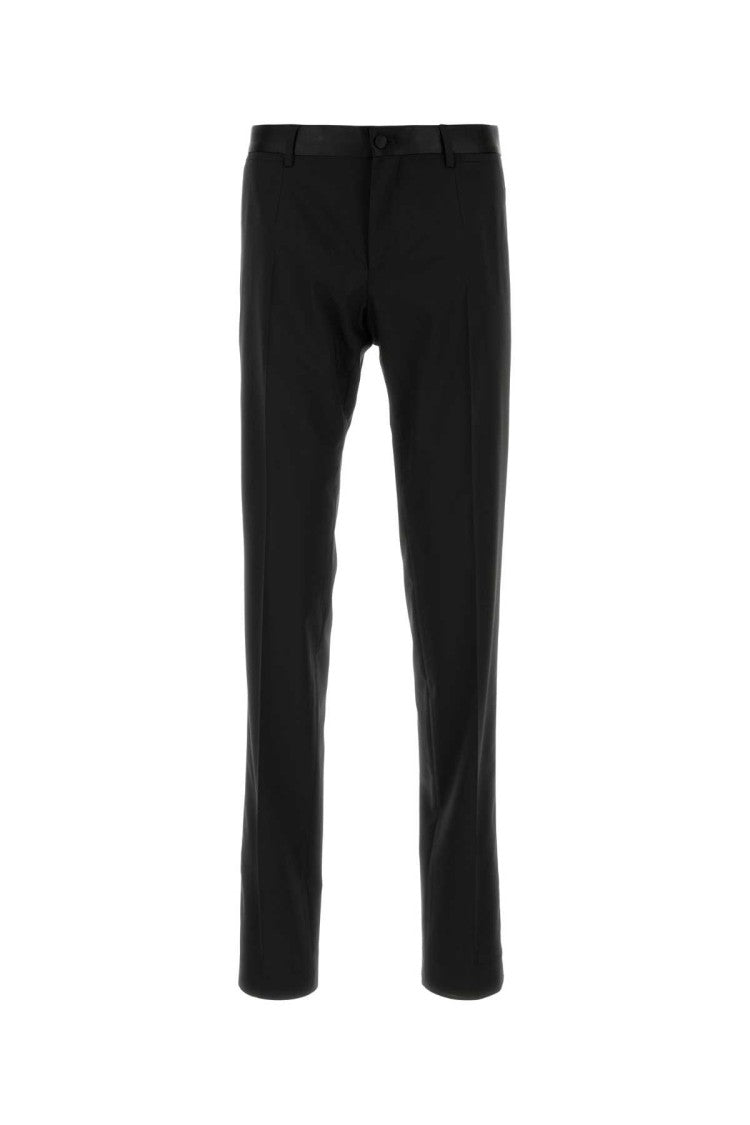 Dolce & Gabbana Black Stretch Wool Blend Pant