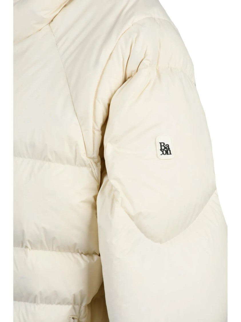 Bacon White Polyamide Owl Down Jacket