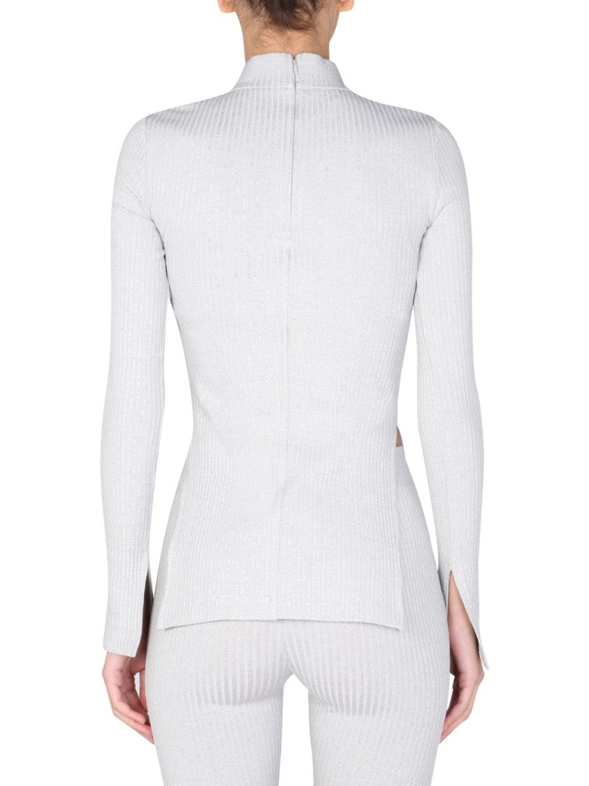 Helmut Lang One-Shoulder Jersey T-Shirt With Cut-Out Detail