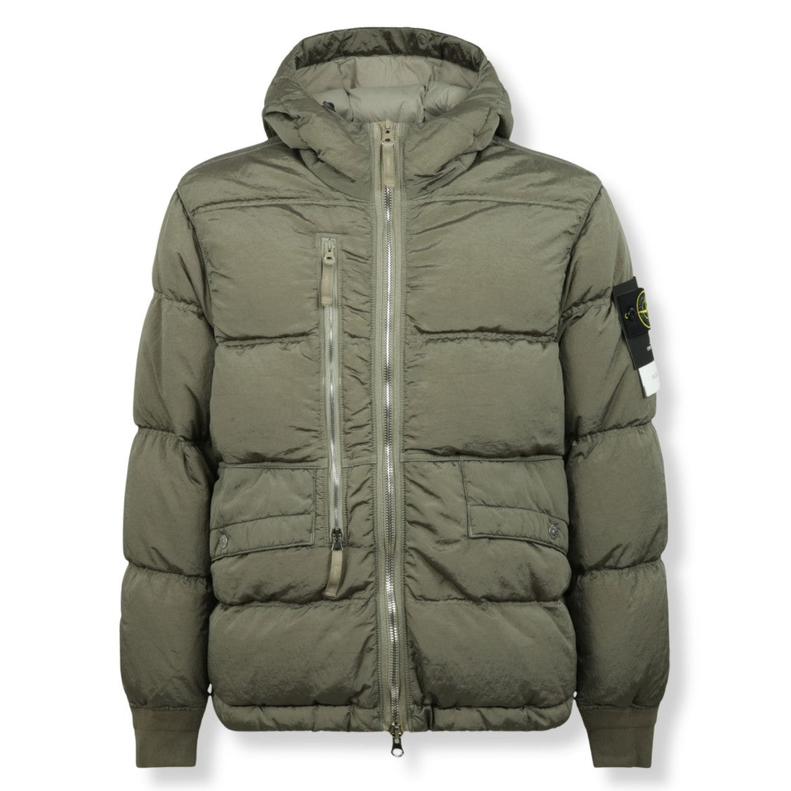 Stone Island Quilted Nylon Metal Parka With Fixed Hood
