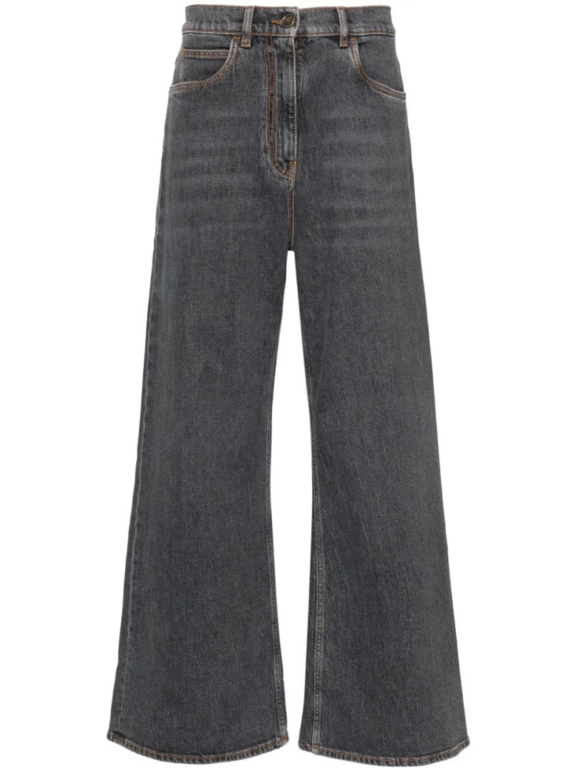 Etro High-Waisted Relaxed Fit Wide-Leg Jeans With Classic Five-Pocket Design