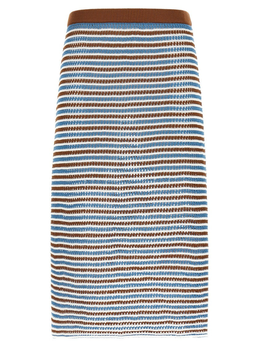 Marni Striped Crochet Skirt