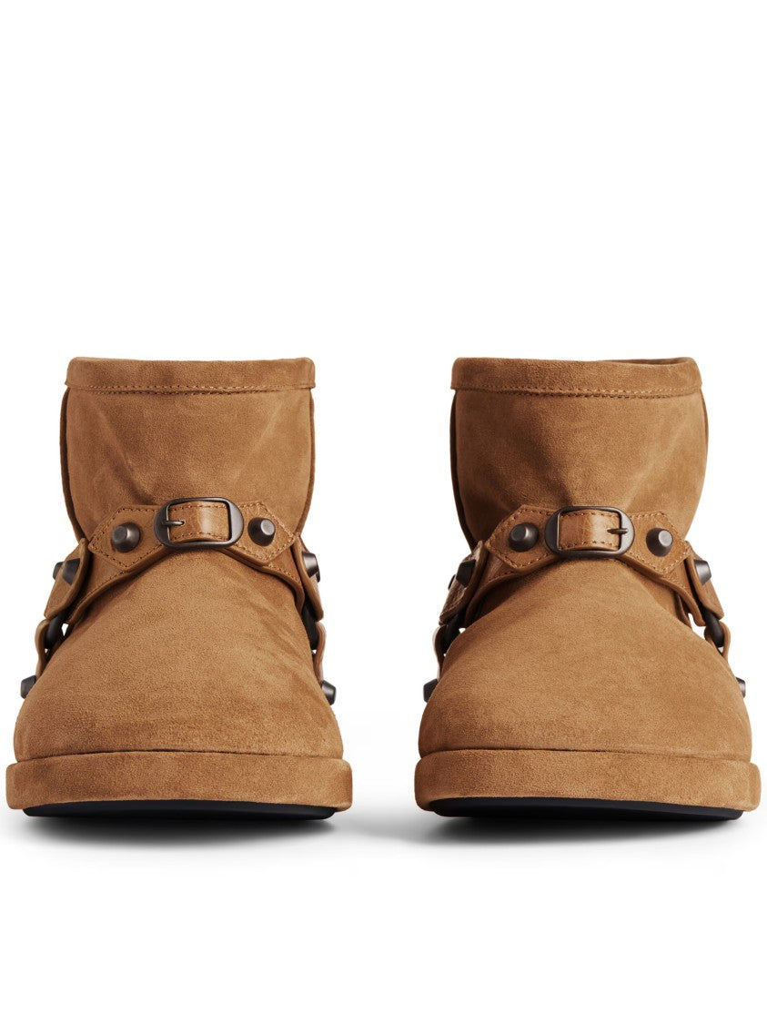 Balenciaga Alaska Brown Suede Shearling Boots