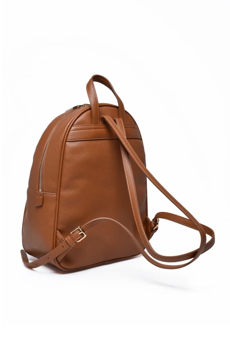Ermanno Firenze Brown Polyurethane Backpack