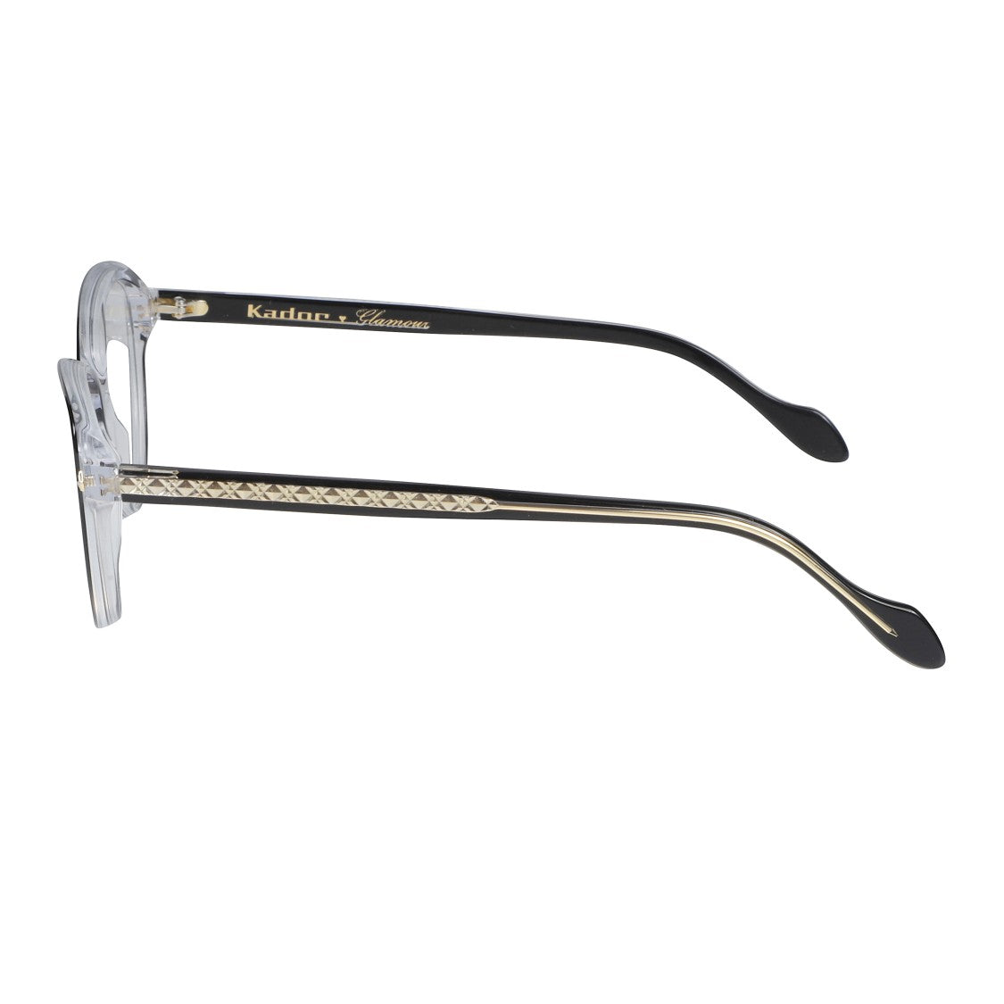 Kador Melany Glamour-V Gradient Cat-Eye Frame Eyeglasses With Gold Accents