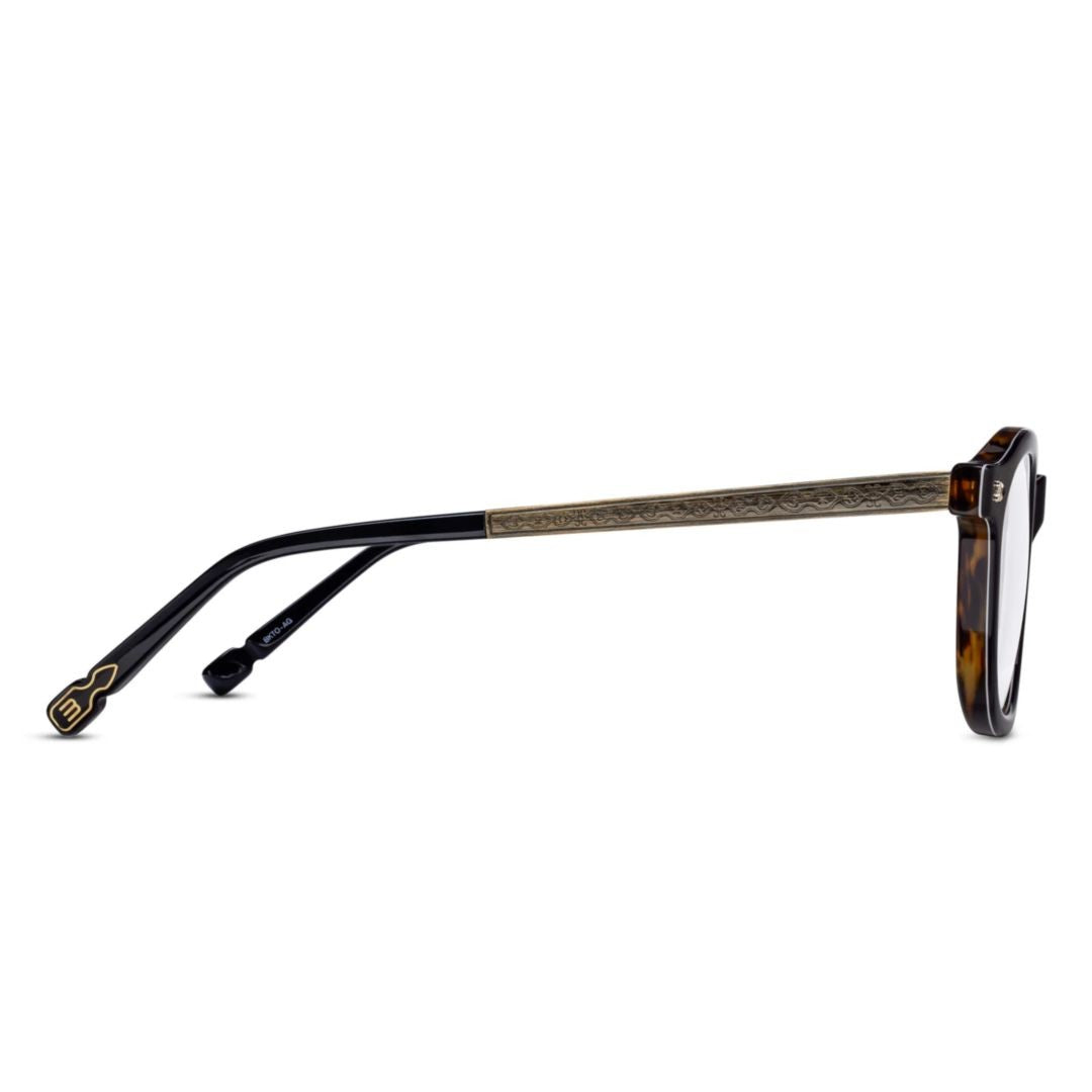 Matsuda M2068.Rx Bold Square Frame Eyeglasses With Metallic Detailing