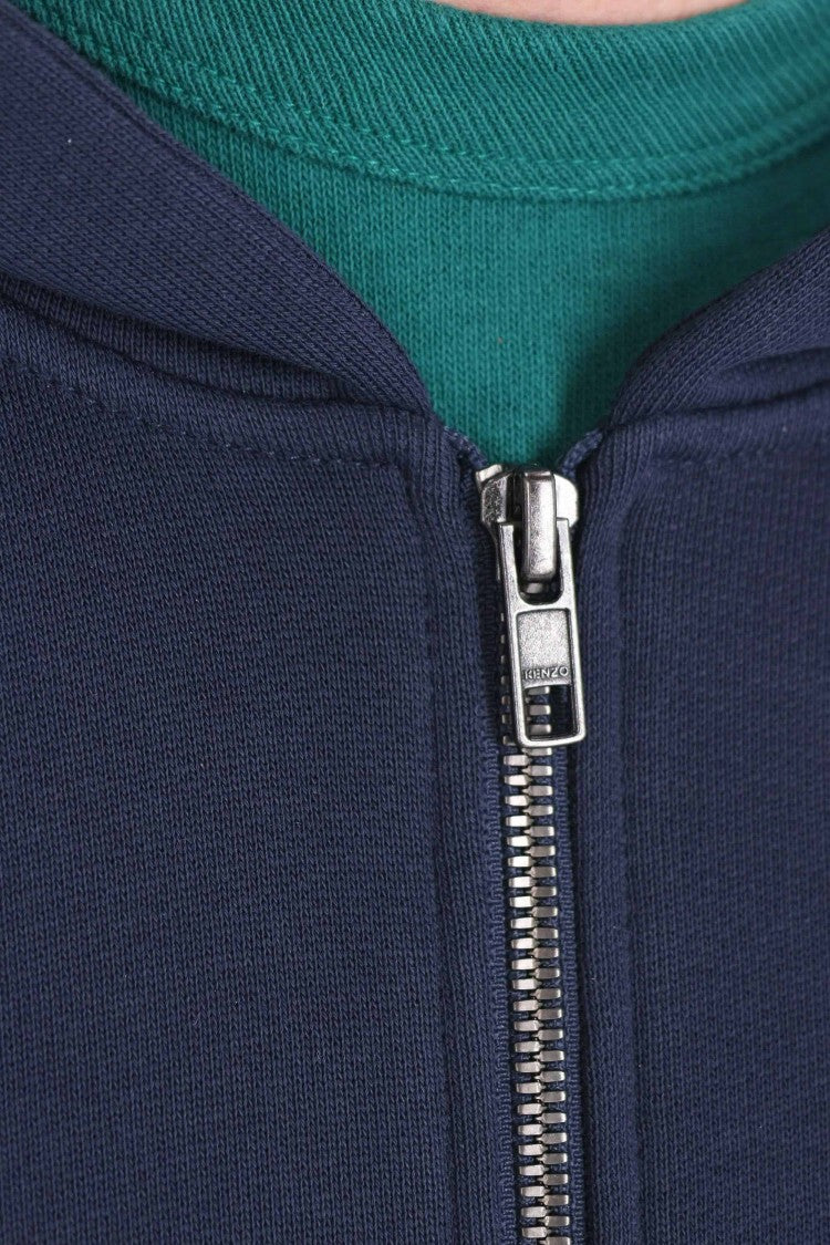 Kenzo Boke Flower Embroidered Cotton Zip Hoodie