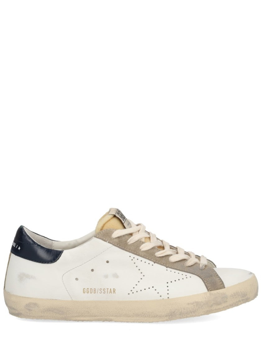Golden Goose White Superstar Leather Suede Sneakers