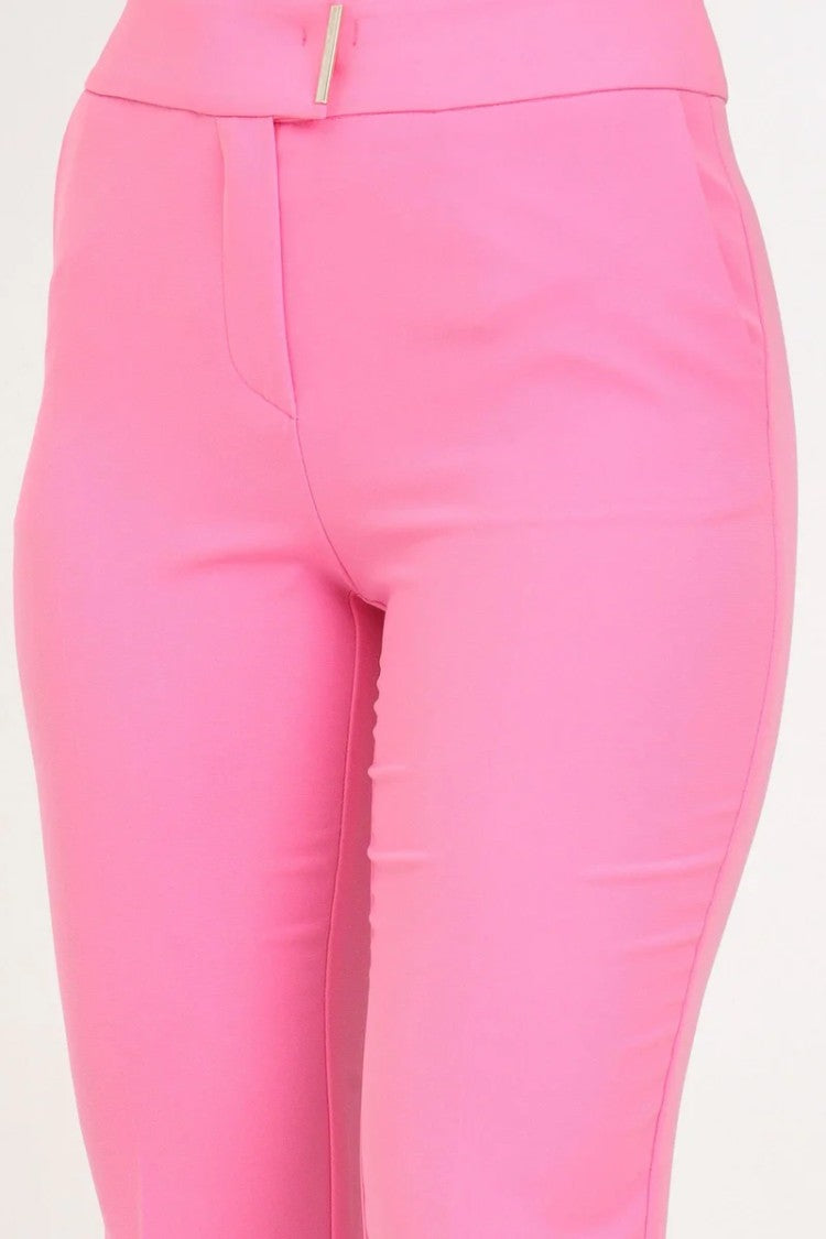Simona Corsellini High-Waisted Flared Trousers In Smooth Technical Fabric