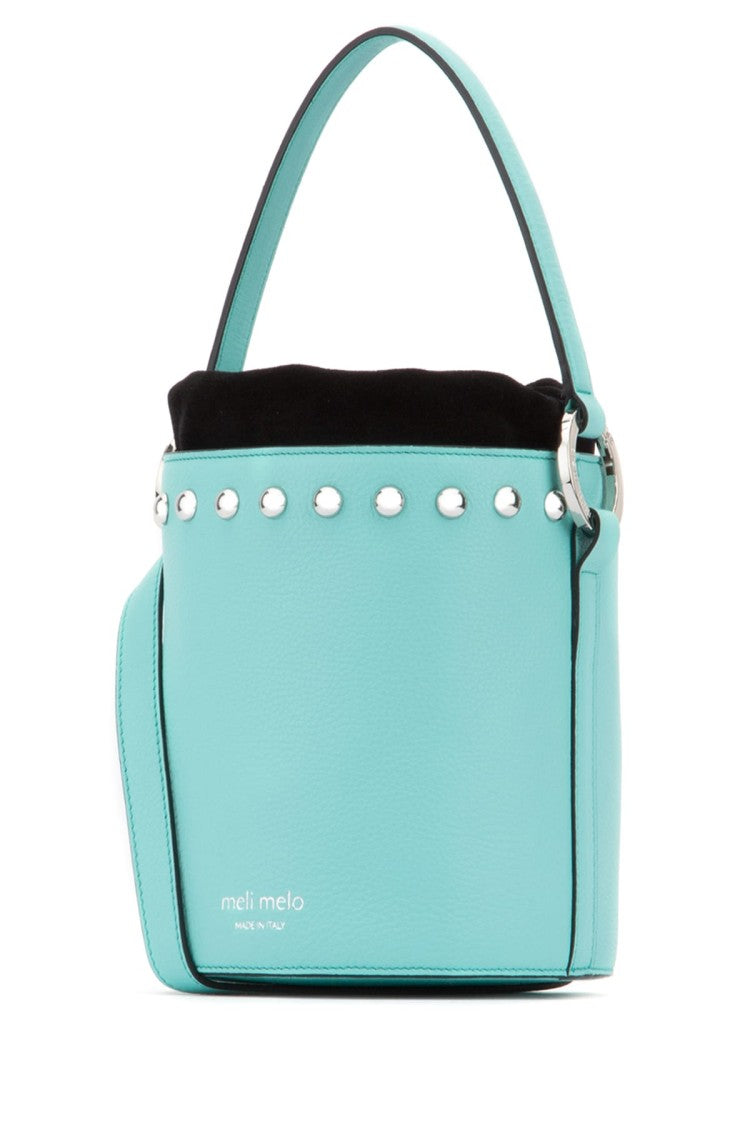 Meli Melo Structured Leather Handbag With Silver Studs