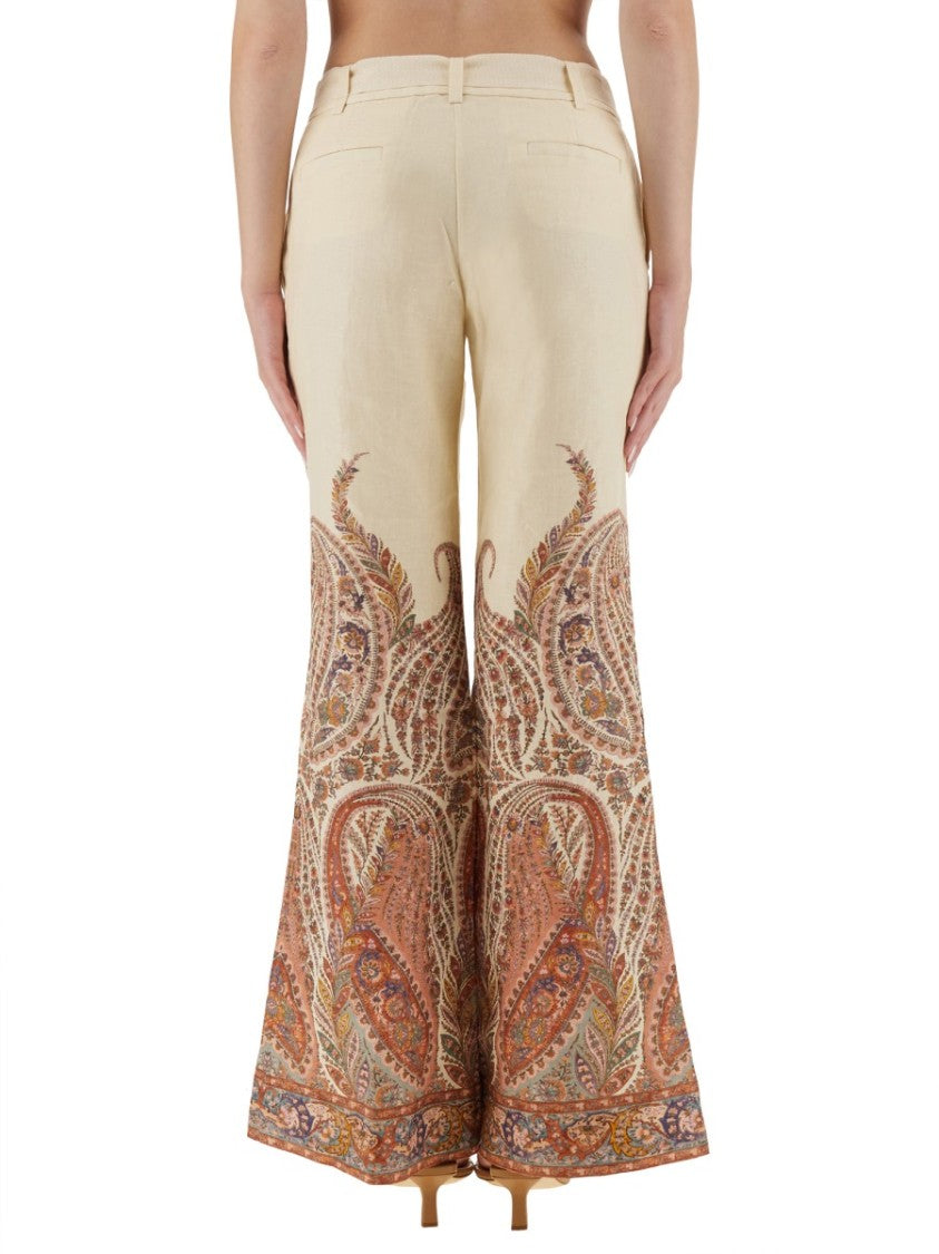 Zimmermann Rhiannon Paisley Pattern Flared Pants