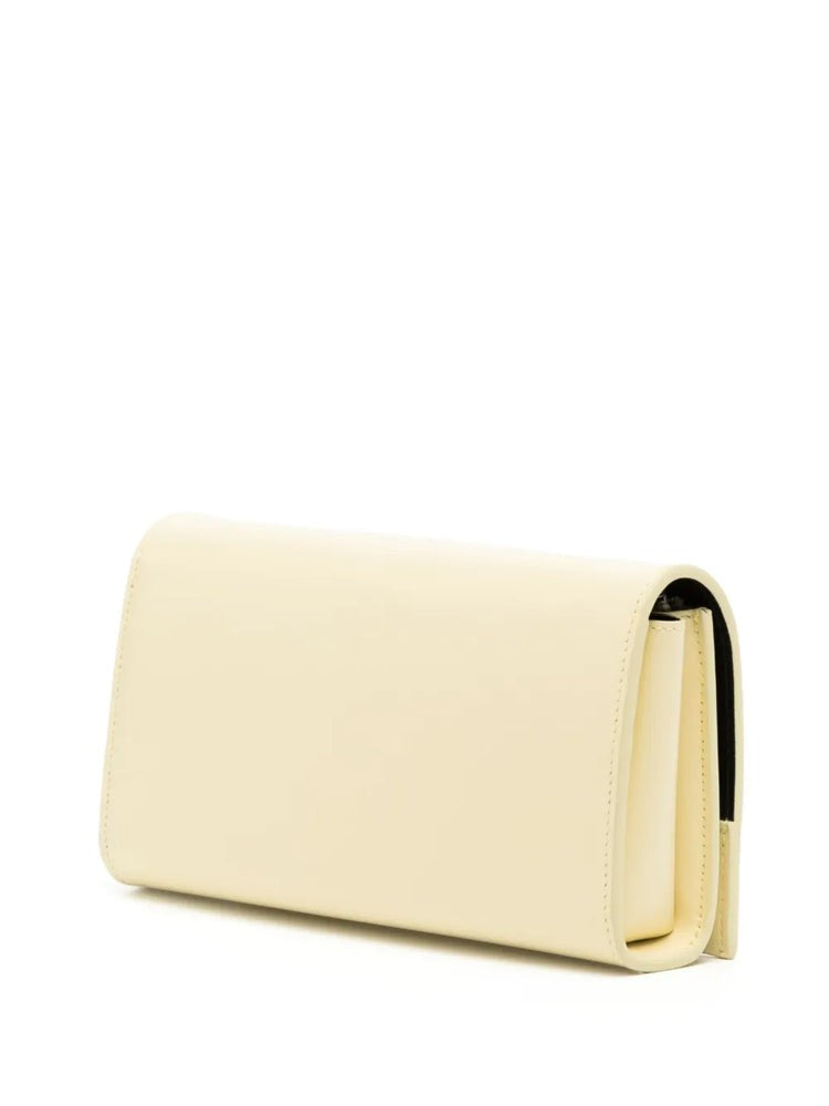 Jil Sander Rectangular Structured Crossbody Bag With Silver Chain Strap