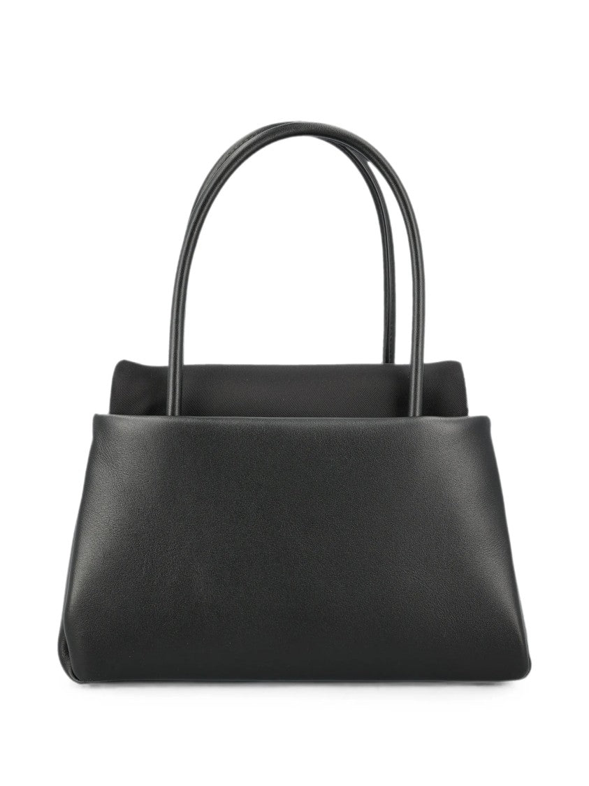 Prada Structured Black Handbag With Versatile Carrying Options