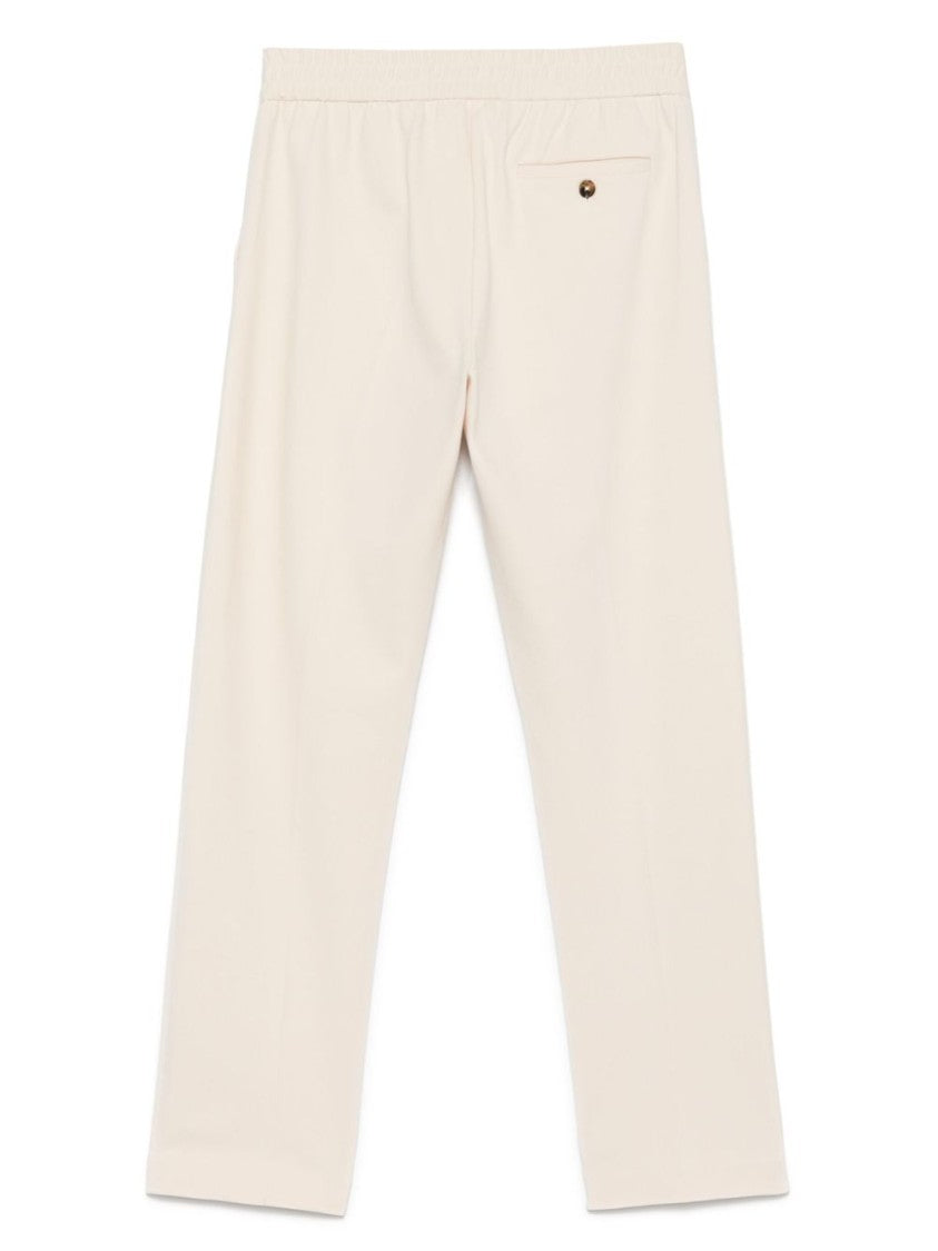 Circolo 1901 Relaxed-Fit Cream Pants With Drawstring Waist