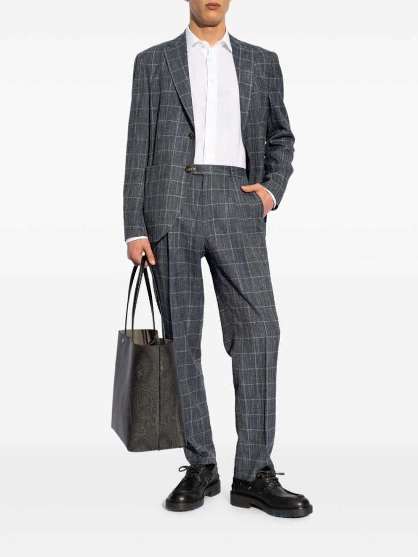 Etro Long Sleeve White Linen Shirt