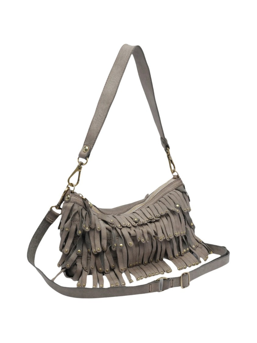 Campomaggi Natalia Layered Fringe Leather Shoulder Bag